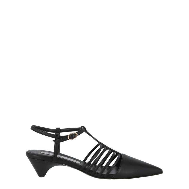Stella Mccartney Cage Pointed-Toe Pumps Black Womens